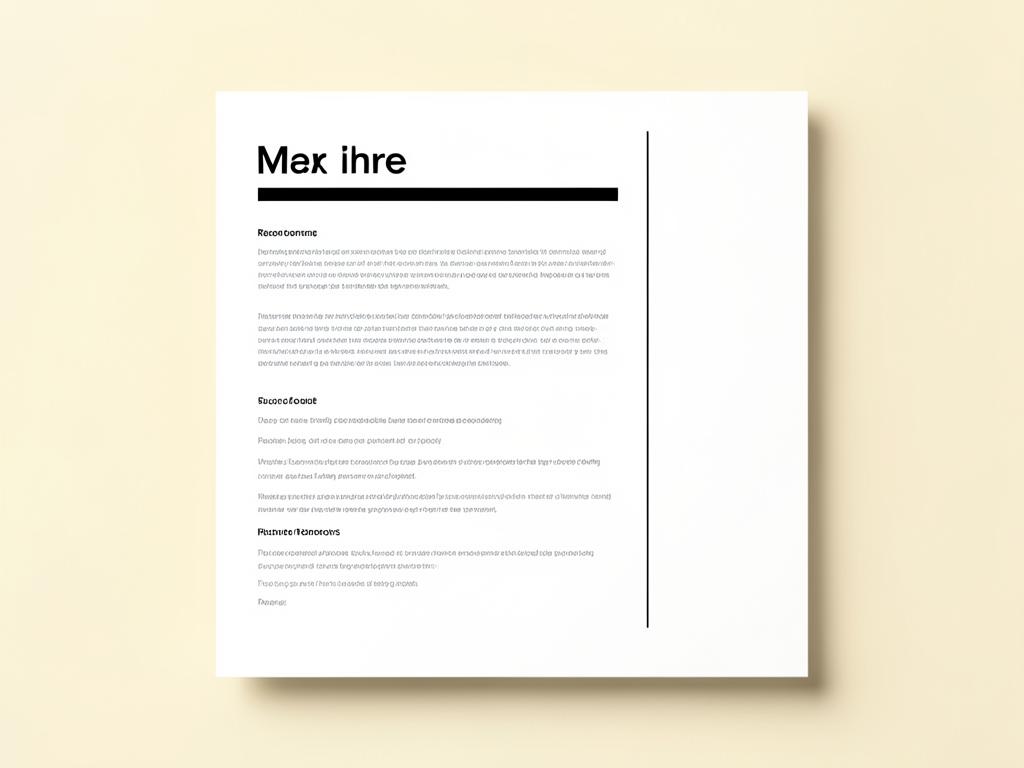 The Aperture resume template preview